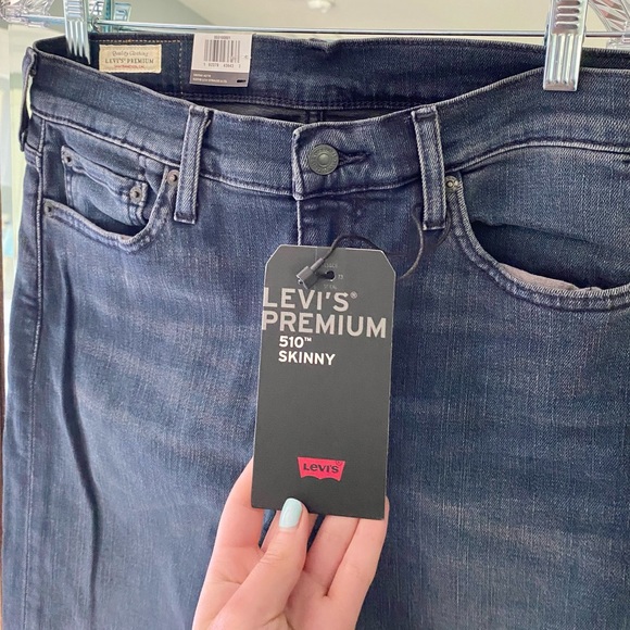 Levi’s Premium 510 Skinny Taper Flex Dark Jeans - Picture 5 of 9